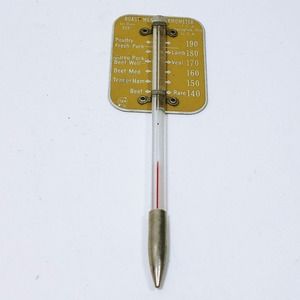 Vintage Roast Meat Thermometer T.C.A. Springfield Ohio USA (b9)